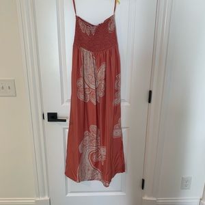 BCBG Strapless Dress with side skits and pockets